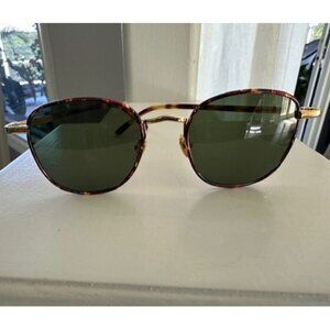 Linda Farrow Rare Sunglasses Dark Green Polarized LFL953 2 49mm Tortoise Shell